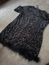 fashion nova black sequence dress