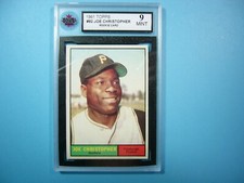 1961 TOPPS MLB BASEBALL CARD #82 JOE CHRISTOPHER ROOKIE RC KSA 9 MINT SHARP+ GL