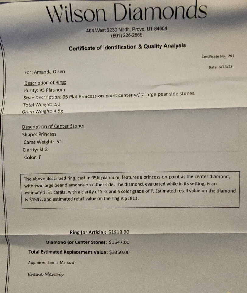 Alianças de casamento femininas de diamante usadas - Imagem 3 de 3