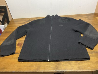 Helly Hansen Mens Size XL Black Full Zip Wool Jacket