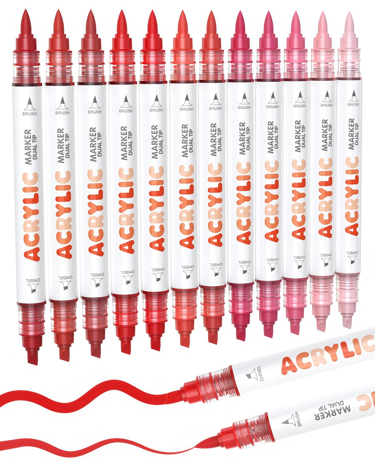 Marqueurs peinture acrylique marron Lot de 12 feutres Série Pro Color