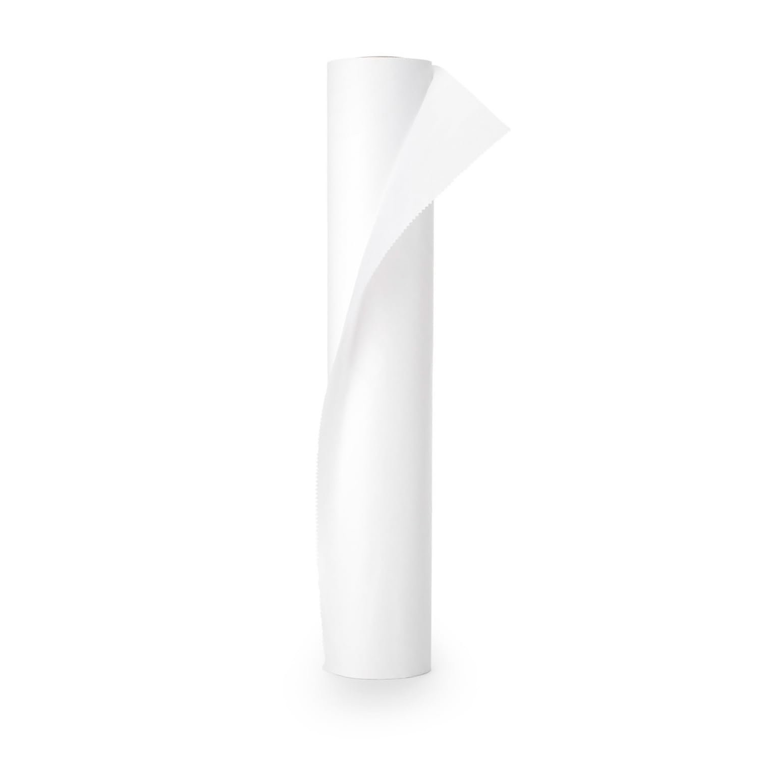 Papel de mesa pediátrico blanco 18 pulgadas x 200 pies - Paquete de 12 lisos