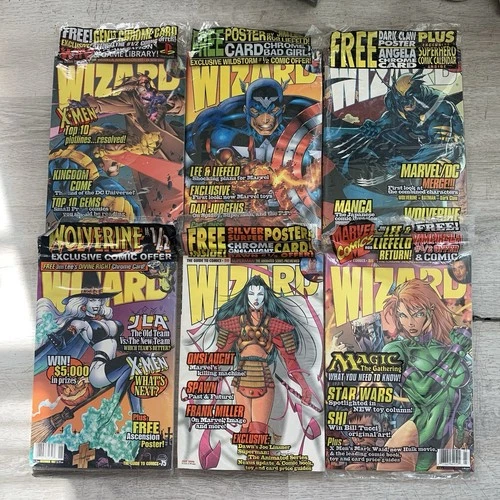 Wizard Comic Magazine Brand New 1996 Vintage 1997 Lot Bundle X Men Marvel DC PS2