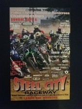 Vintage AMA Steel City Motocross Racing Poster 1998 Ricky Carmichael Kawasaki