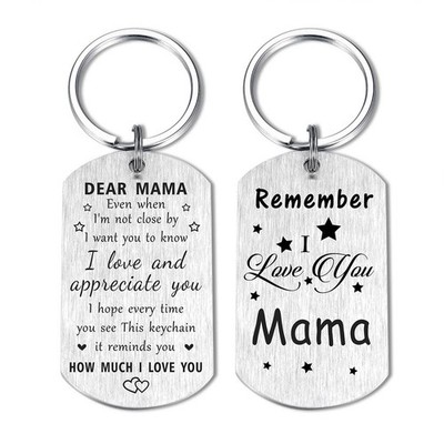 Resdink Mama 2*1.1 inches (pendant) + 1 inch (ring), Remember I Love You 