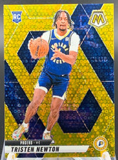 Tristen Newton 2024-25 Panini Mosaic 09/10 Fast Break Gold Disco RC #220