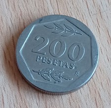 Spain 200 Pesetas Coin 1986-M
