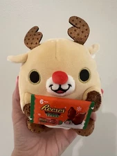 Snackles Christmas 5.5" Reeses Cup Reindeer Plush