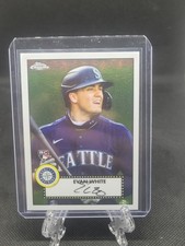 Evan White 2021 Topps Series 1 Chrome Refractor Rookie Auto