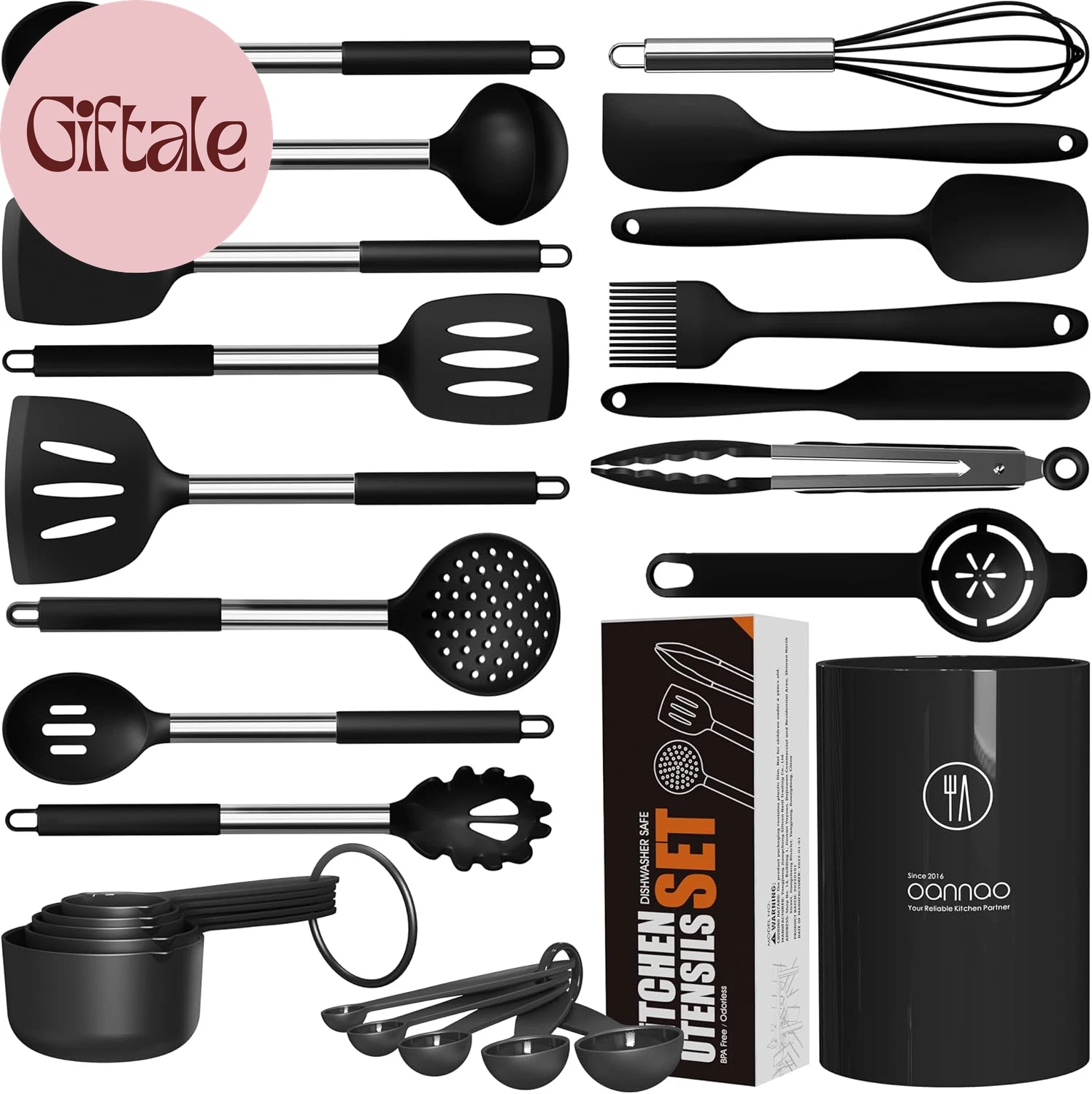 Large Silicone Cooking Utensils Set - Heat Resistant Kitchen Utensils Sets,Spatu
Opens in a new wind