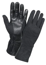 Rothco G.I. Type Flame & Heat Resistant Flight Gloves | Size 8 | Black | 3457