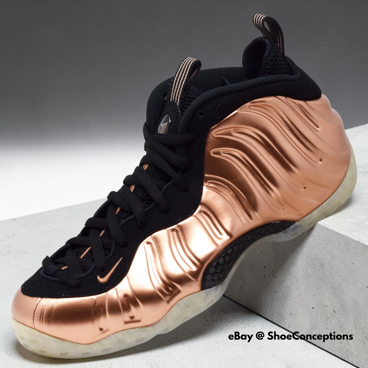 Nike Air Foamposite One Shoes Black Metallic Copper FZ9902  display picture 3