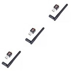 3 stücke USB 2.0 WLAN WIFI Wireless LAN Dongle Adapter 150Mbit Antenne (schwarz