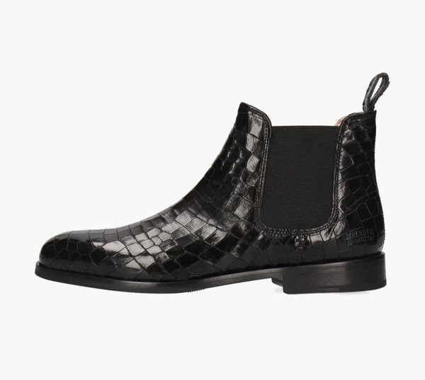 Women Melvin & Hamilton Boots Black Leather 39.5 #4H6O