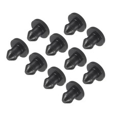 10Pcs Silicone Snap in Locking Hole Plugs Seal Cover Panel Round 4.5mm Black