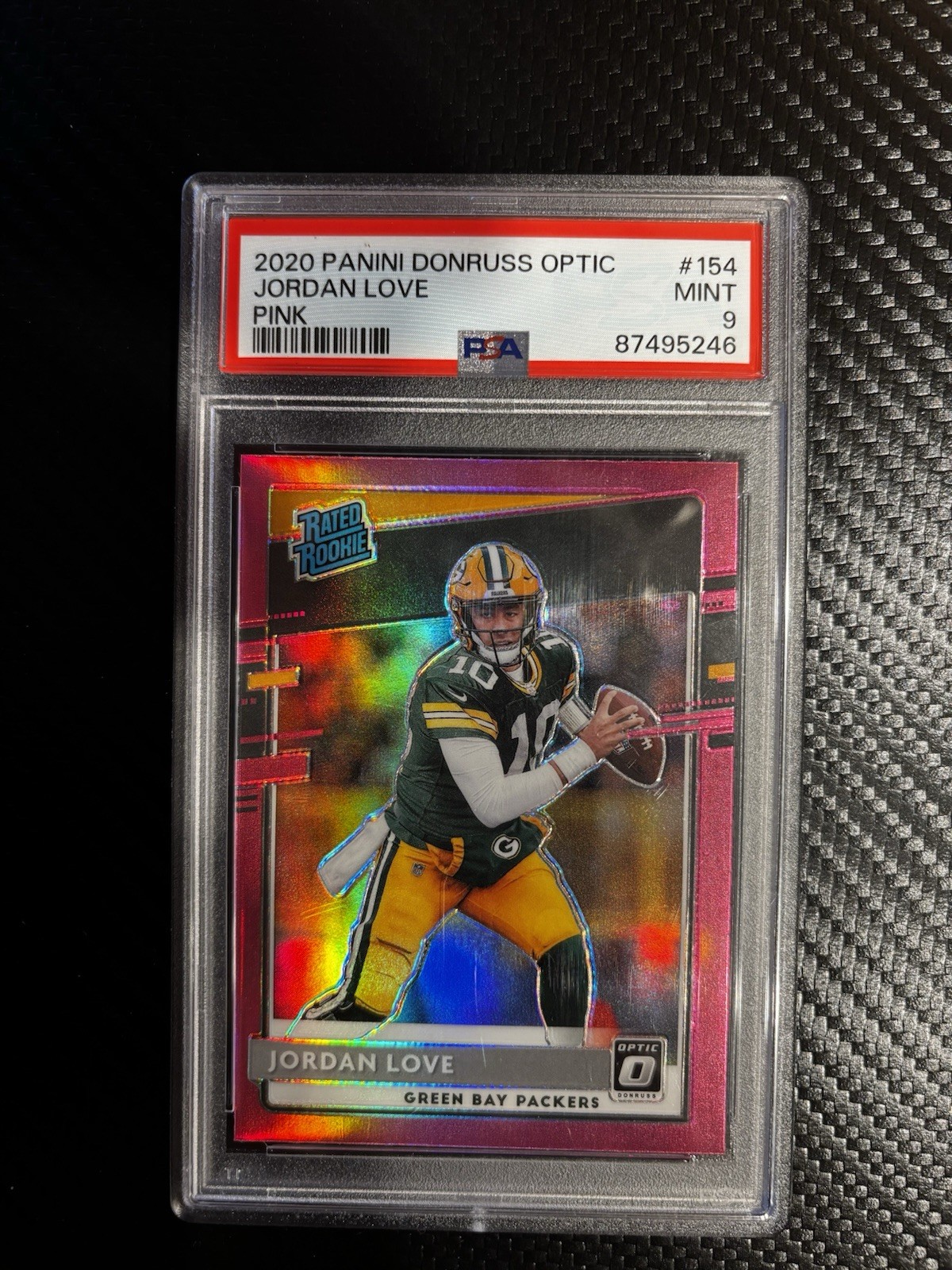 2020 Panini Donruss Optic - Rated Rookies Jordan Love #154 Pink Prizm (RC)