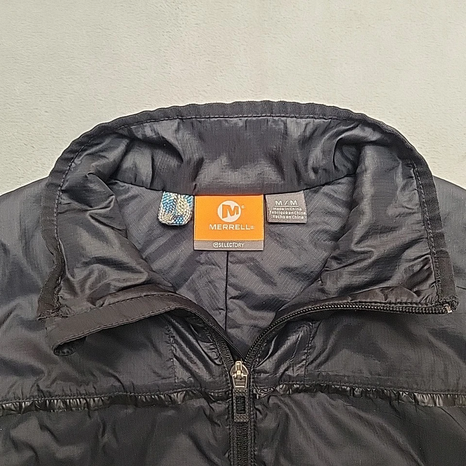 Merrell Vest Mens M Black Selectdry Primaloft Full Zip Windbreaker Outdoors - Image 4 of 4