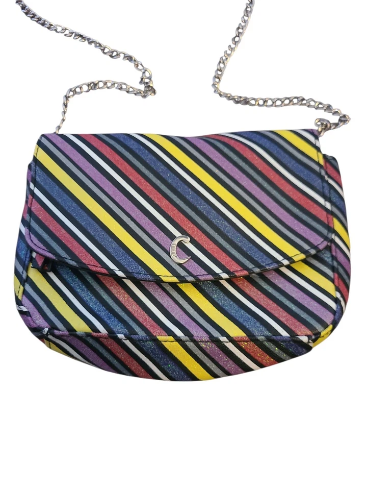 Colorido Arco Iris Rayas Circo Sam Edelman Bandolera Cartera Cadena Correa Foto 3 de 4