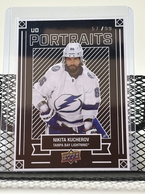 Upper Deck Series 1 UD Portraits Nikita Kucherov #P-12 Gold /99 White Border