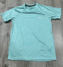 Spyder Shirt Mens Size S Aqua Beach Swim Surf Sand Sun 30 UPF Rash Guard Shirt