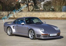 Photo Porsche 959 Sport Gris Métallisé Supercar Années 80 AU2