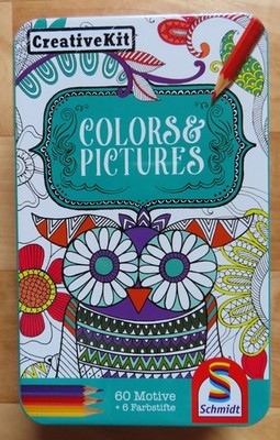 Creativ Kit Colors & Pictures Malblock mit Motiven +6 Farbstifte von Schmidt 8+