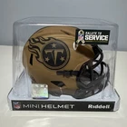 New ListingChris Johnson Autographed Titans Mini Helmet (Salute To Service) Beckett COA