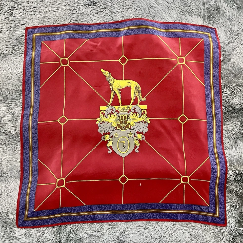 Vintage Scarf trussardi Silk Scarf Size 34 Inches - Image 4 of 4