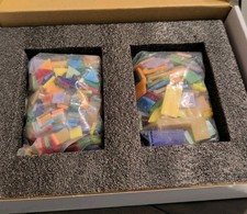 VARIART 1000g Stained Glass Mosaic Tiles 1600 Pc 2.2 lbs Various Shapes  Colors