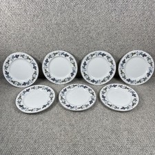 Royal Doulton Burgundy 7 X Side Plates 16.5cm