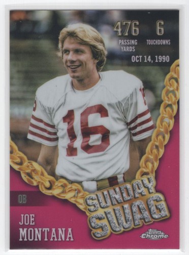 #SS-5 2024 Topps Chrome Sunday Swag PINK Joe Montana 49ers