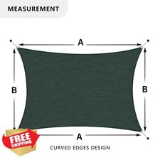 Shadespeare 16x16 Green Sun Shade Sail 260 GSM UPF50+ UV Block
