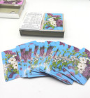 Vtg Congress Lilac Floral Playing Cards Double Deck Cel-U-Tone Finish  — photo 4