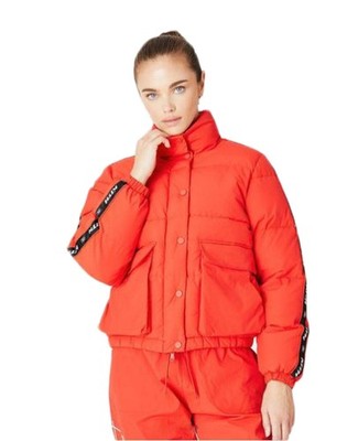 KITH Damen Roter Riley Steppmantel Front Zip Daunenmantel Medium KHW1055 NWT