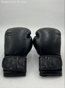 Sanabul Mens Black Leather Adjustable Strap Boxing Competition Gloves