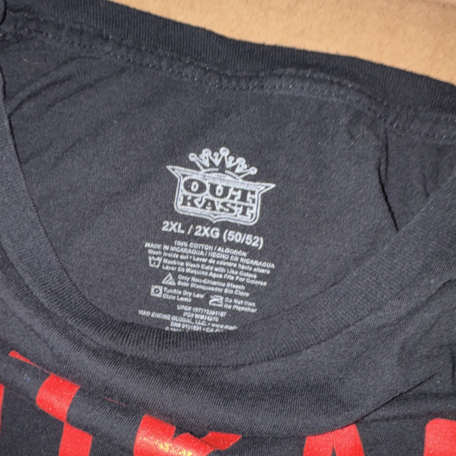 OutKast Men's 2XL Black Graphic Print Crew Neck Short Sleeve Cotton Knit T-Shirt image 2
