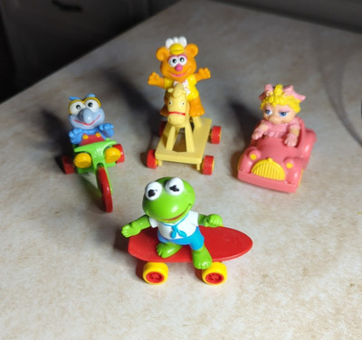 Vintage 1986 Muppet Babies McDonald's Toy Lot Kermit Miss Piggy Gonzo Fozzie