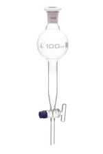 Gilson Separating Funnel, 100ml - Glass Stopcock - Plastic Stopper, Socket Si...
