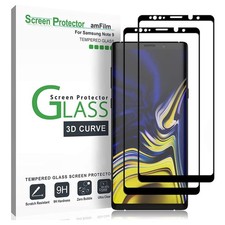 amFilm Screen Protector for Samsung Galaxy Note 9, Full Screen Coverage Screen P