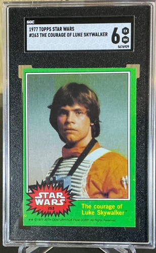 1977 Topps Star Wars #263 The courage of Luke Skywalker — SGC 6