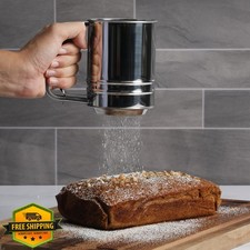 Oster Helmsdale 2 Cup Stainless Steel Crank Flour Sifter Baking