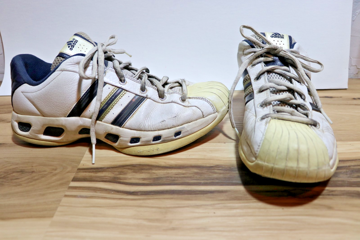 CREAM ANDRÉ EDITION 2006 issue.06 Rare 2006 Adidas Pro Model Torsion Men's 13 White Blue READ