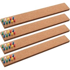 Cork Board Bulletin Board Bar Strip 15x2 Inch - 1/2 Inch Thick, Frameless Cork