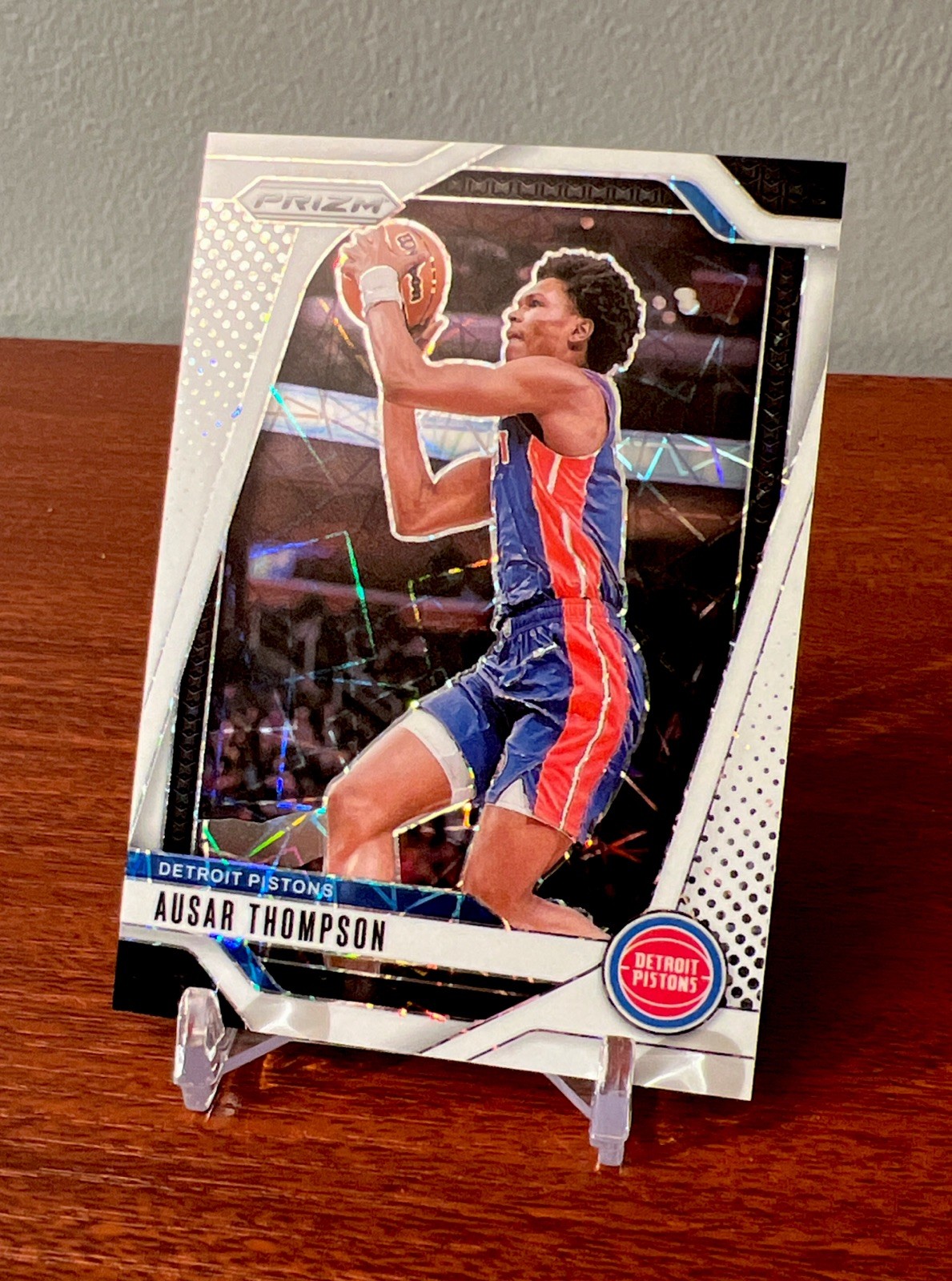 Panini Prizm 2024-25 Ausar Thompson White Lazer Prizm #/275 Detroit Pistons #147
