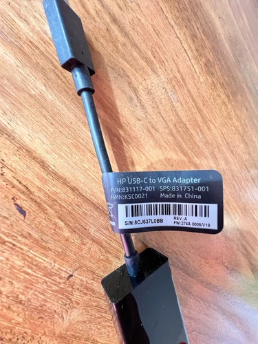 HP USB-C to VGA Adapter - N9K76AA