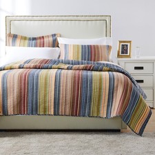 Katy 2 Piece Twin Xl Cotton Bedding Set Reversible Quilt And Pillow Sham Set