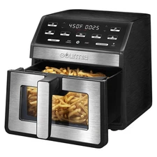 Gourmia 8-Quart Digital Air Fryer w/ Window & Light, Countertop, Black - NOB