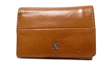 HOBO Jill Mini Leather Trifold Wallet w/zip Coin Purse Back ~ Truffle ~ NWT