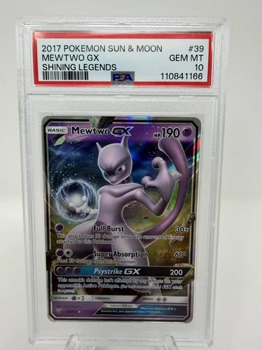 2017 Pokemon Shining Legends Mewtwo GX Holo #39/73 PSA 10 GEM MINT