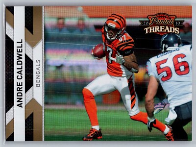 2010 panini threads football andre caldwell gold holofoil 40/100 #27